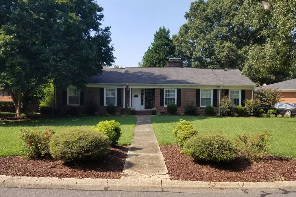 Front- Quite road, huge front yard, plenty of parking as well. Includes security system.