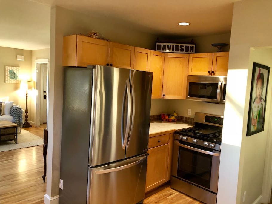 Kitchen with all new stainless appliances