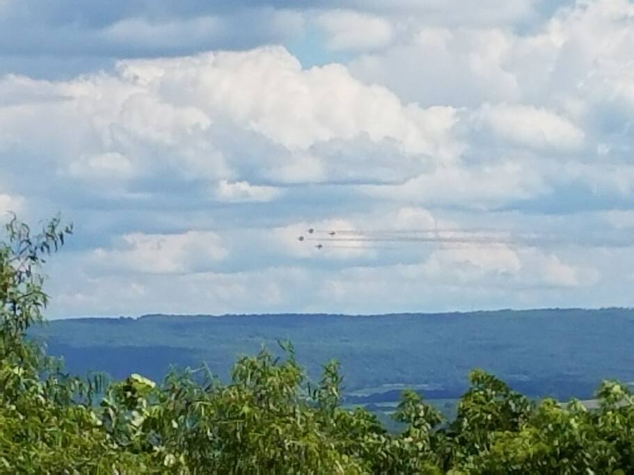 View from Front Porch. Blue Angels fly by