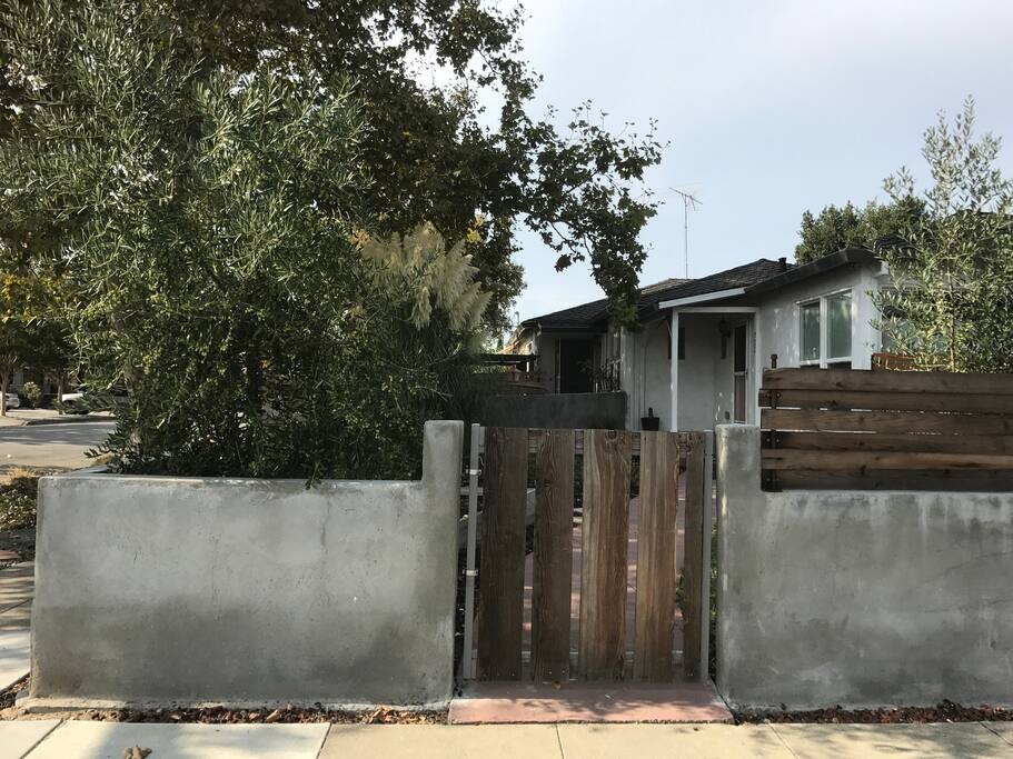 The front entry gate faces Taylor St.