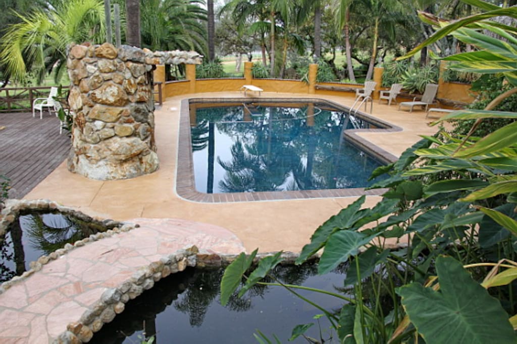 Pool and hot tub area