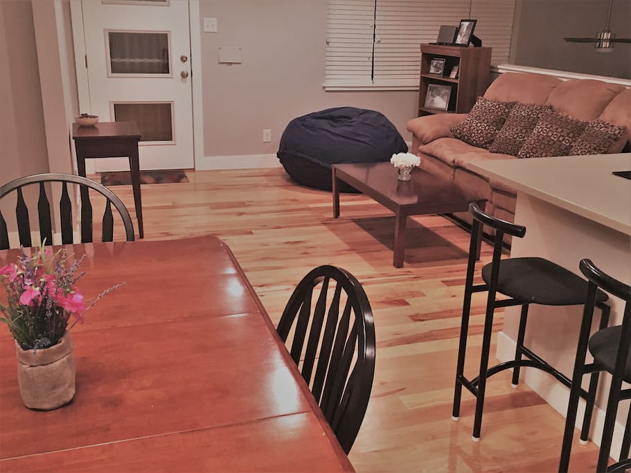 Dining & Living Rooms (main level): clean, bright, comfy & modern