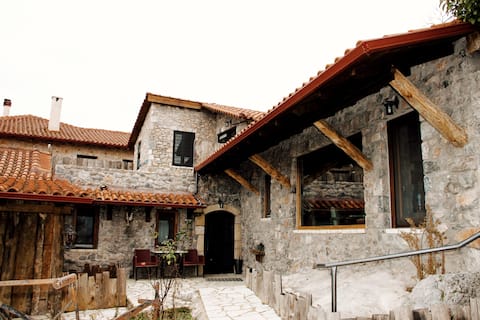 Successful Airbnb property: VILLA LEVIDI ♦ Stone luxury house with magic view! in Δήμος Τρίπολης