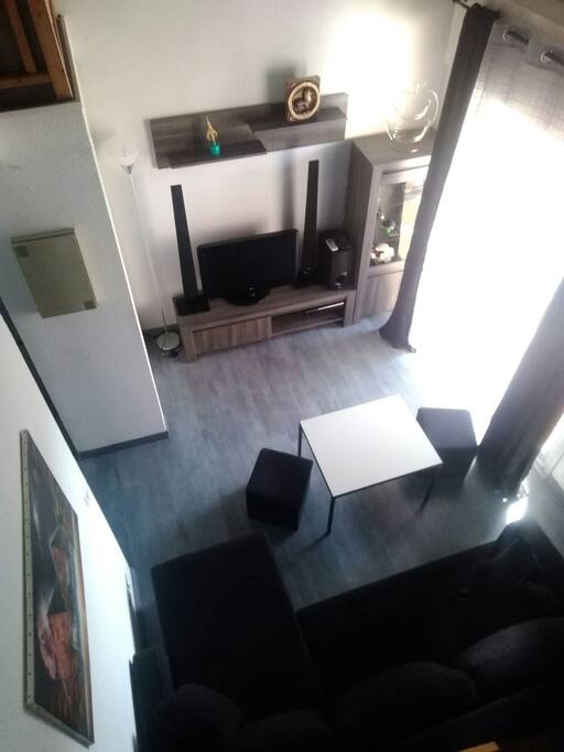 Vu de la mezzanine séjour