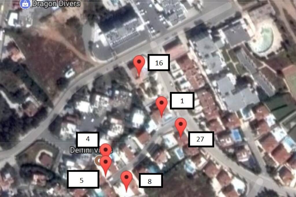 Resort Map Of Villa Numbers