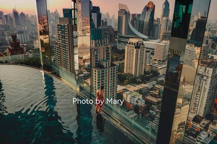 Downtown Luxury 2BR高层 /360° INFINITYPOOL@Chitlom