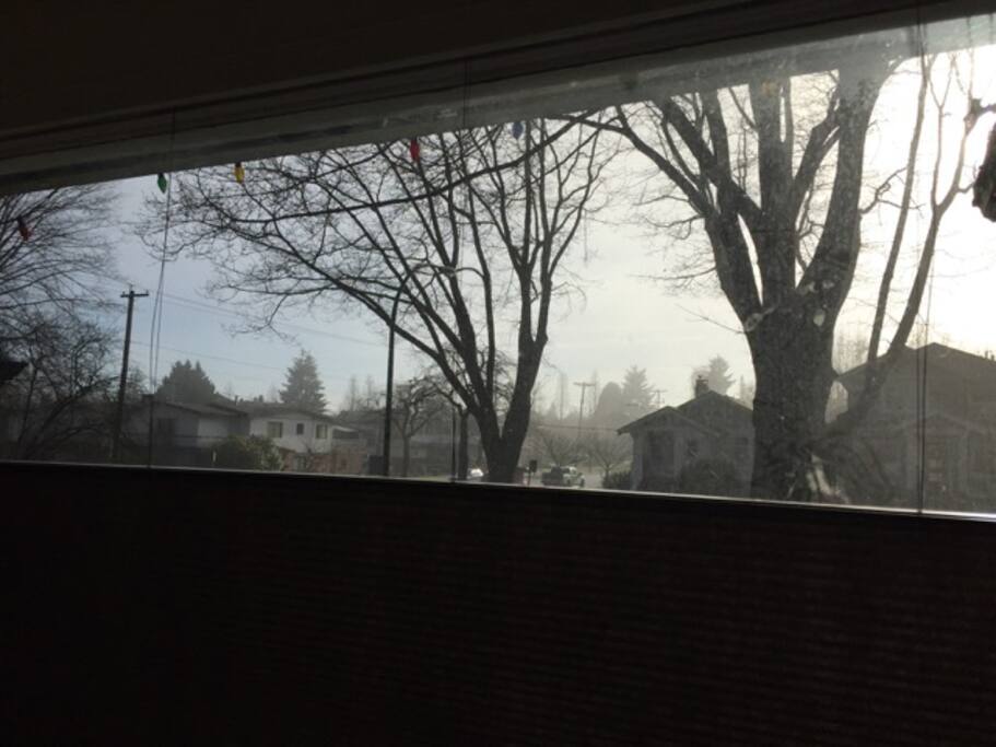Top down window blinds let the light in but protect your privacy.