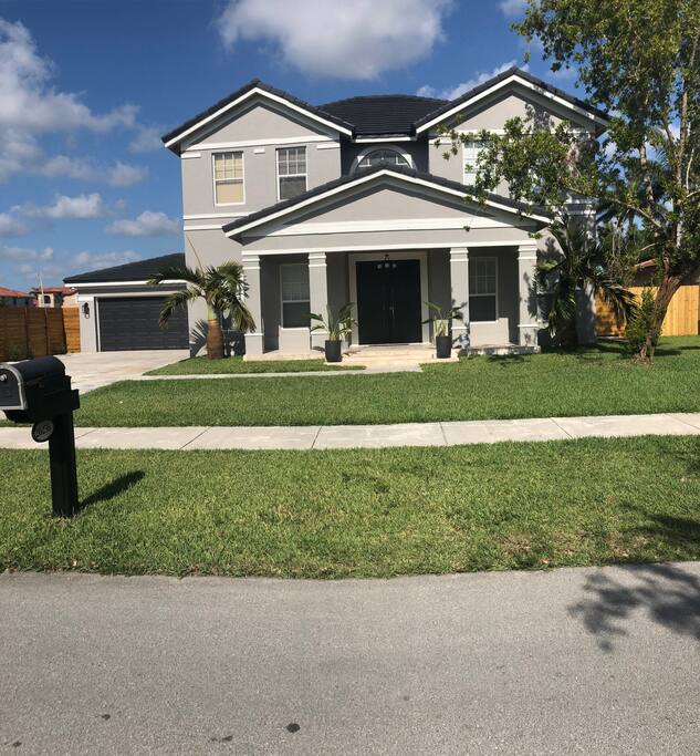 Front of the home. The guest entrance is accessed from the left side of the home (right if facing the home)