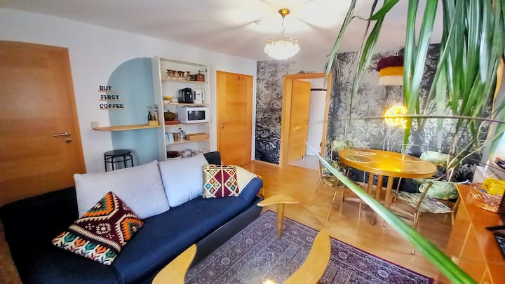 Living room and coffee bar