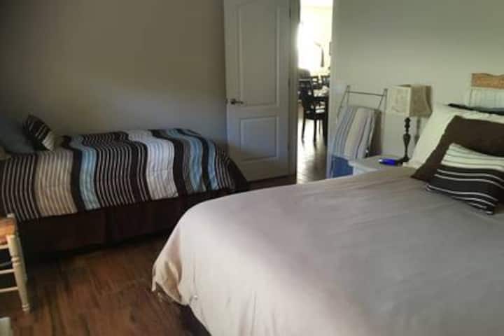 3rd Bedroom offers a Queen bed and a Twin trundle bed!  Lots of rooms for guests and their kids.  This room also offers a TV with DVD player for kids to enjoy their own movies!