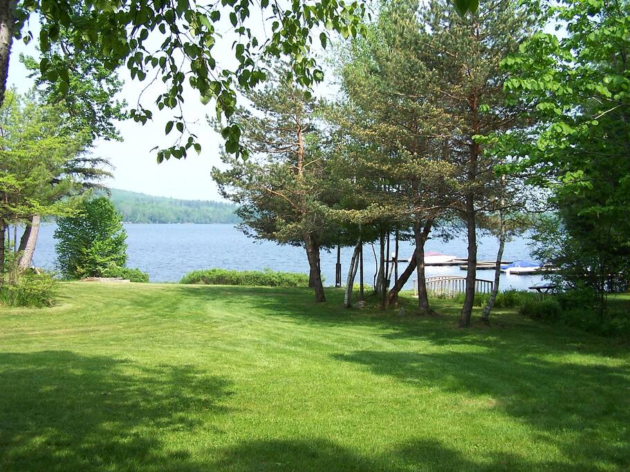 View of the lake from the cabin