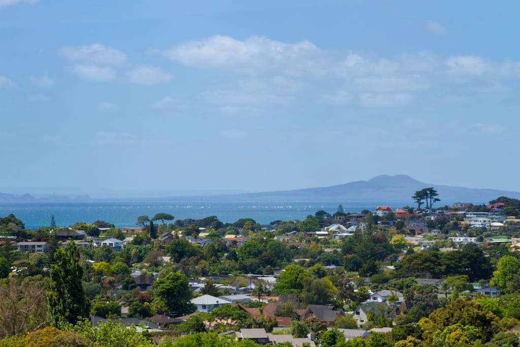 View to Rangitoto Island from front door