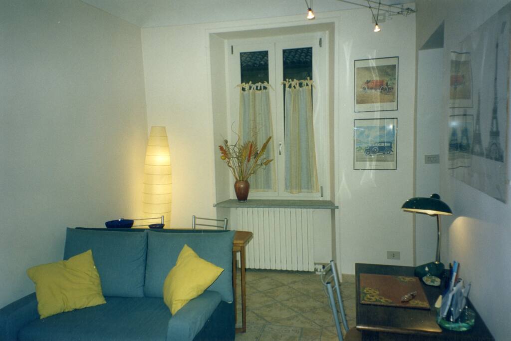soggiorno con divano letto