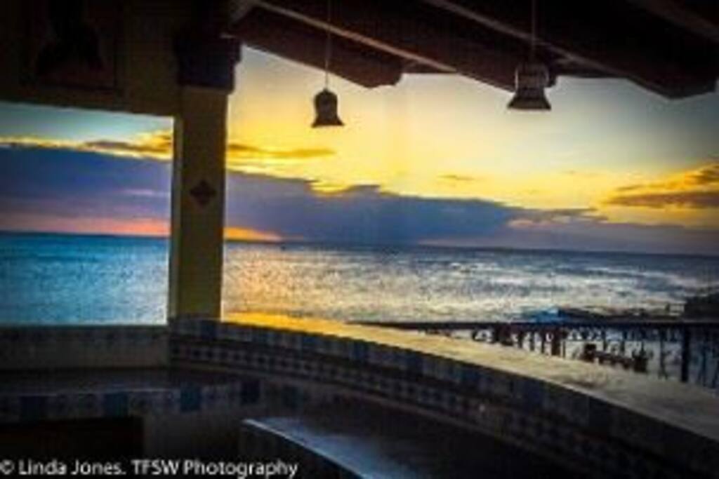 Beautiful nightly sunset from our rooftop bar