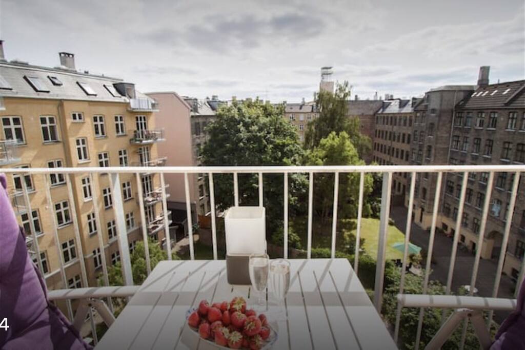 Large, South facing balcony
