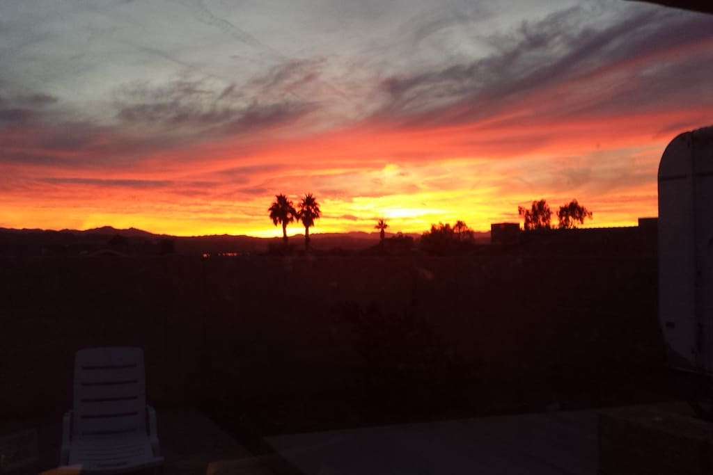 Sunset views from west facing backyard