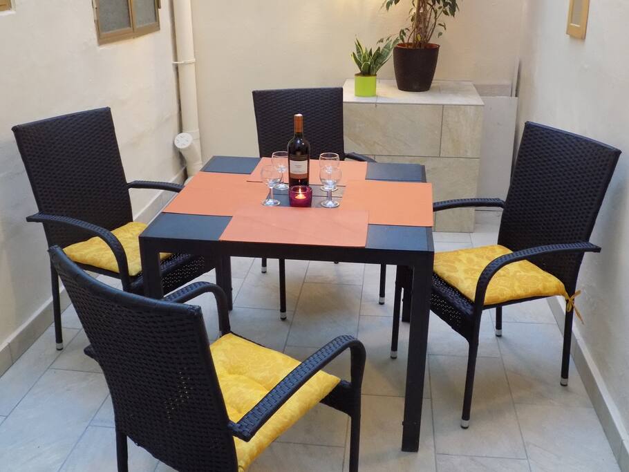 Enjoy your evening meal in the patio
