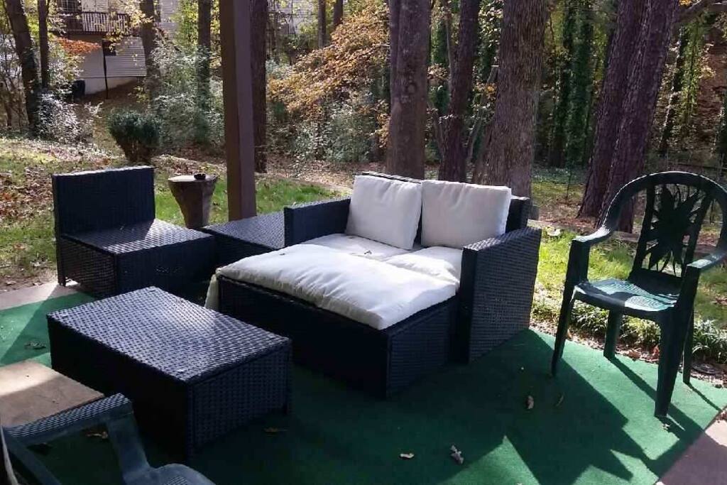 back patio sitting area