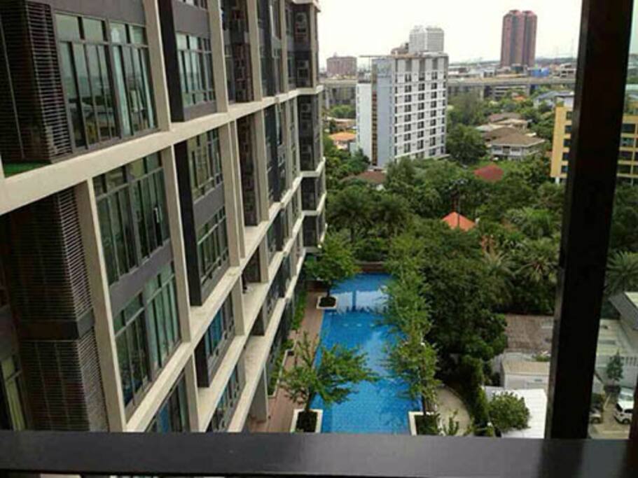 pool view from the balcony