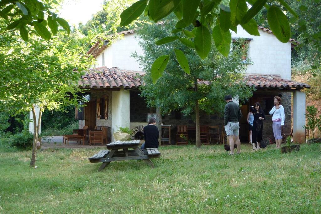 Porche de la cocina y jardín
