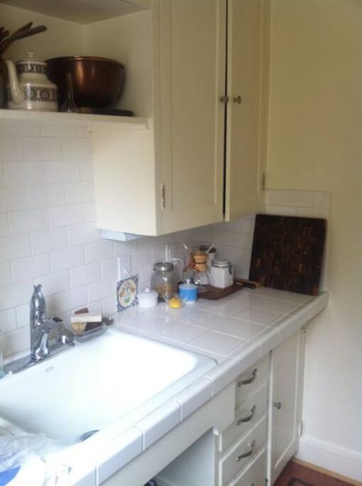 Coffee grinder and filters for your convenience (you provide the beans...)