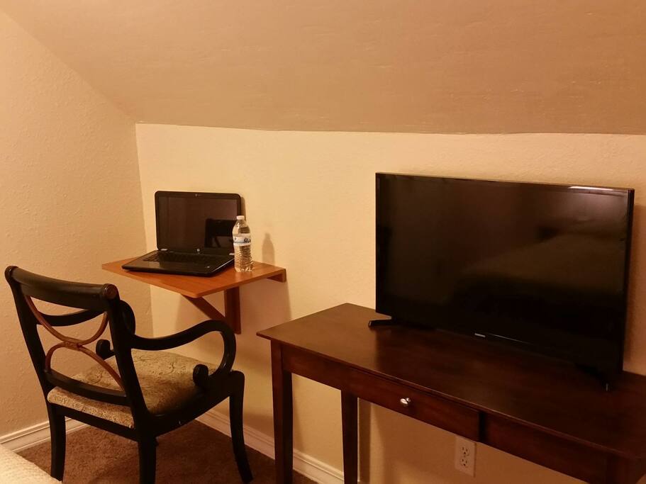 If you're here to work, we recommend turning off your smart TV with Netflix and other amusing apps!