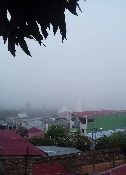 Vista del Balcón en un día nublado.