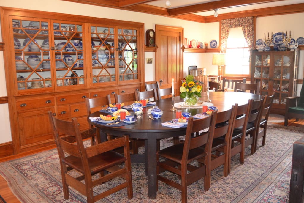 Common dining room where you will be served a continental breakfast each morning of your stay.