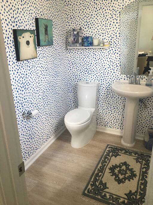Half bath on second floor
