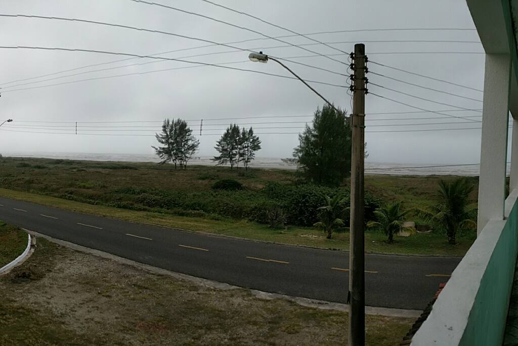 Vista da sacada do apartamento