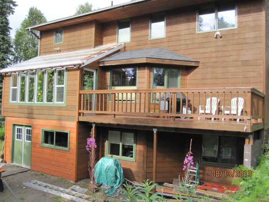 Back of house, Entrance to rental
