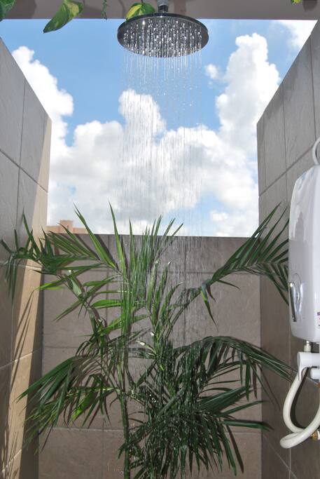 Our relaxing Open -air rain showers on the dorm level