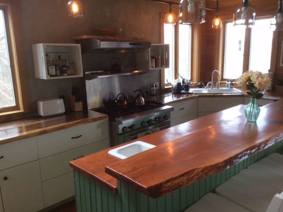 One of a kind counter tops from a local saw mill