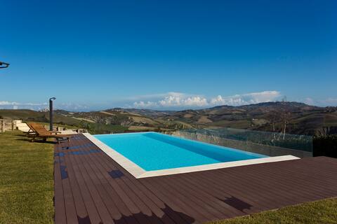 House with pool, ground floor, Villa Cerqueto