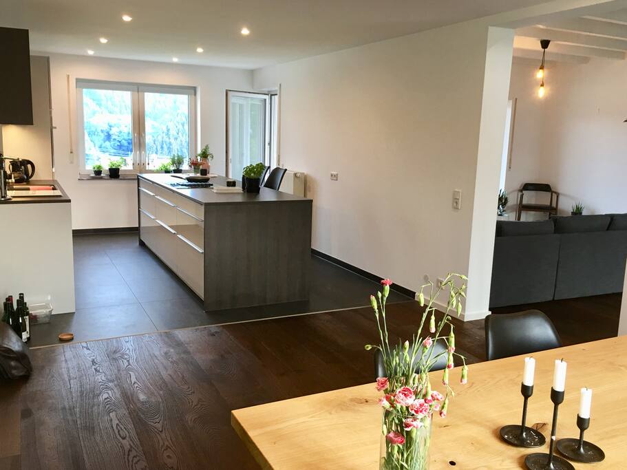 Huge kitchen.