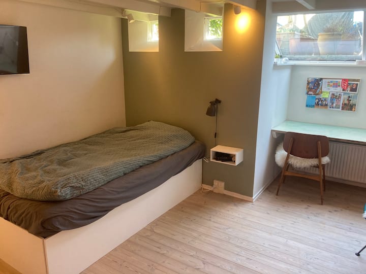 غرفة نوم في الطابق السفلي