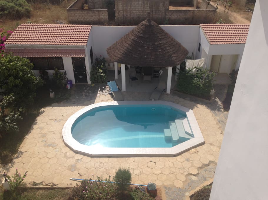 Piscine, paillote exterieur, cuisine exterieure