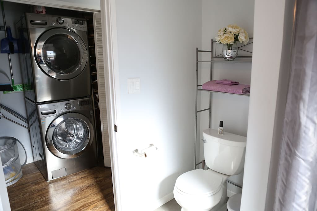 Access to washer and dryer.