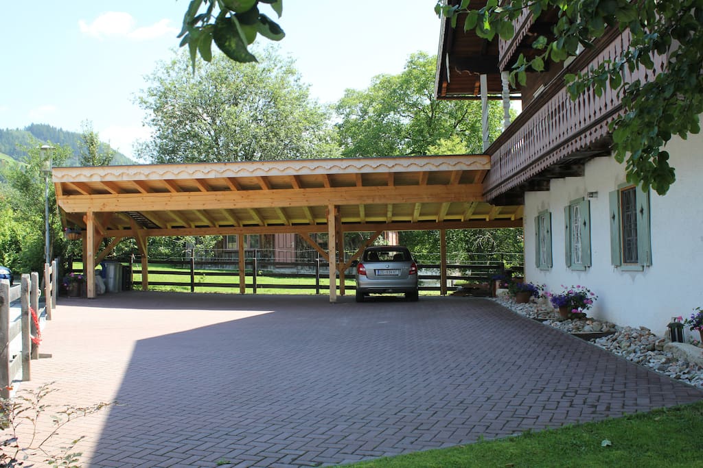 Our car port in summer