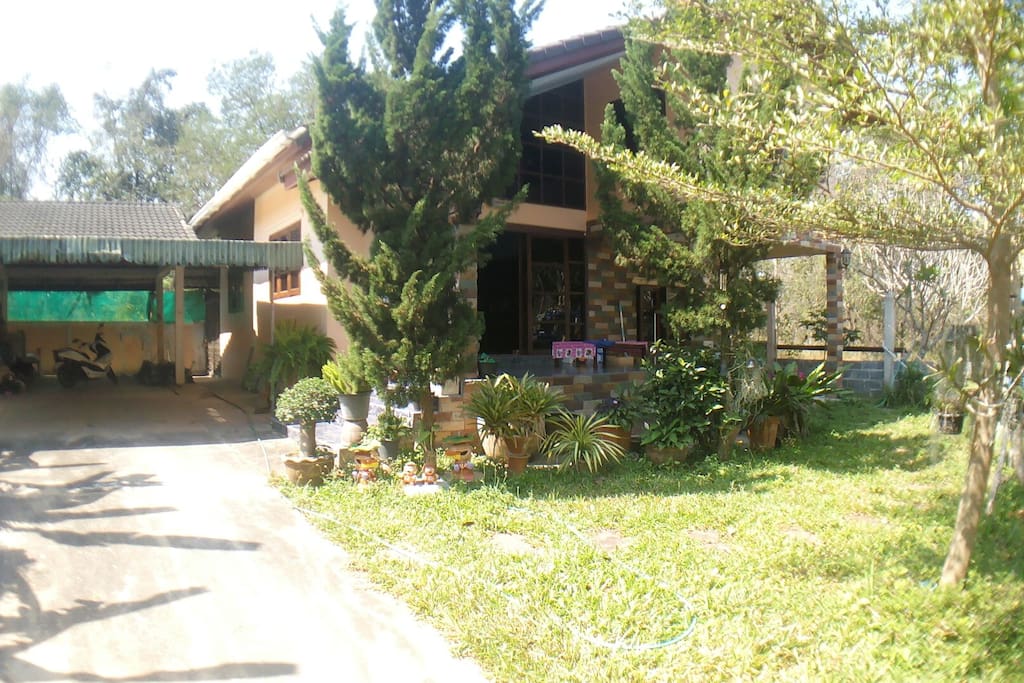 Front of house and garden.