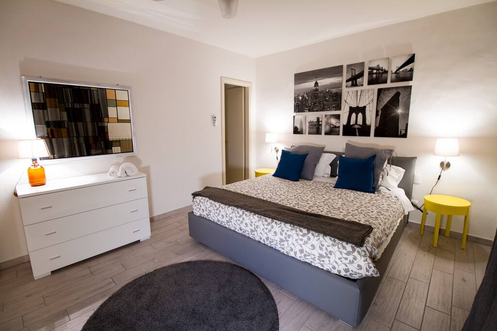 View of the bedroom from a different angle.