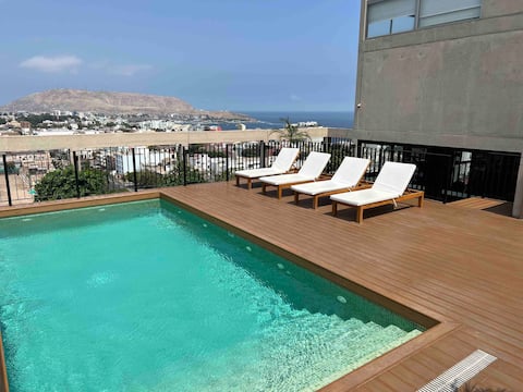 Amazing View 2 + Pool + Gym- Barranco & Miraflores