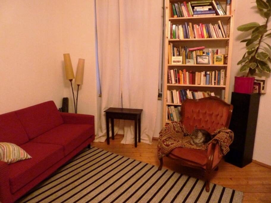 Das große Wohn- und Schlafzimmer mit Mini-Balkon