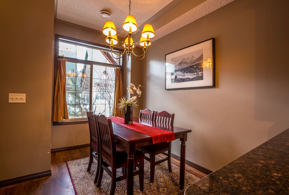 Large dining area perfect to gather everyone around the table!