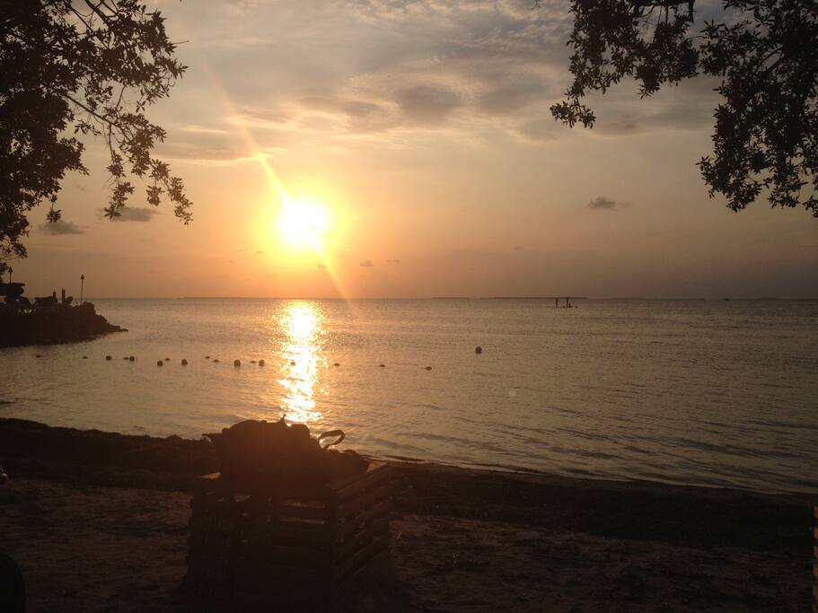 Outstanding sunsets from the beach located only 1 mile away from our house.