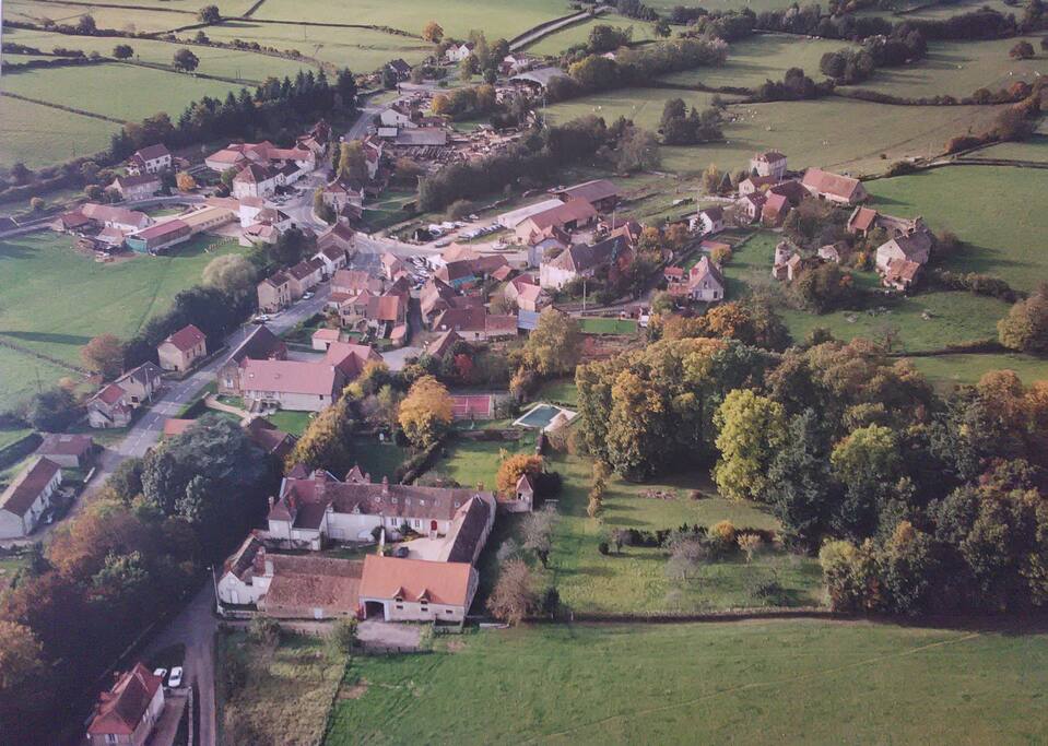 Vue aérienne du village
