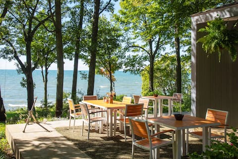 Mid Century Home with 900ft of Private Beach