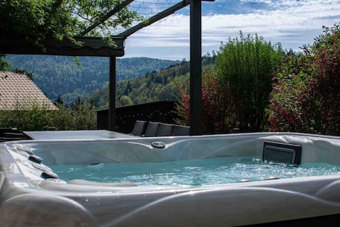 Vosges farmhouse with hot tub and mountain views