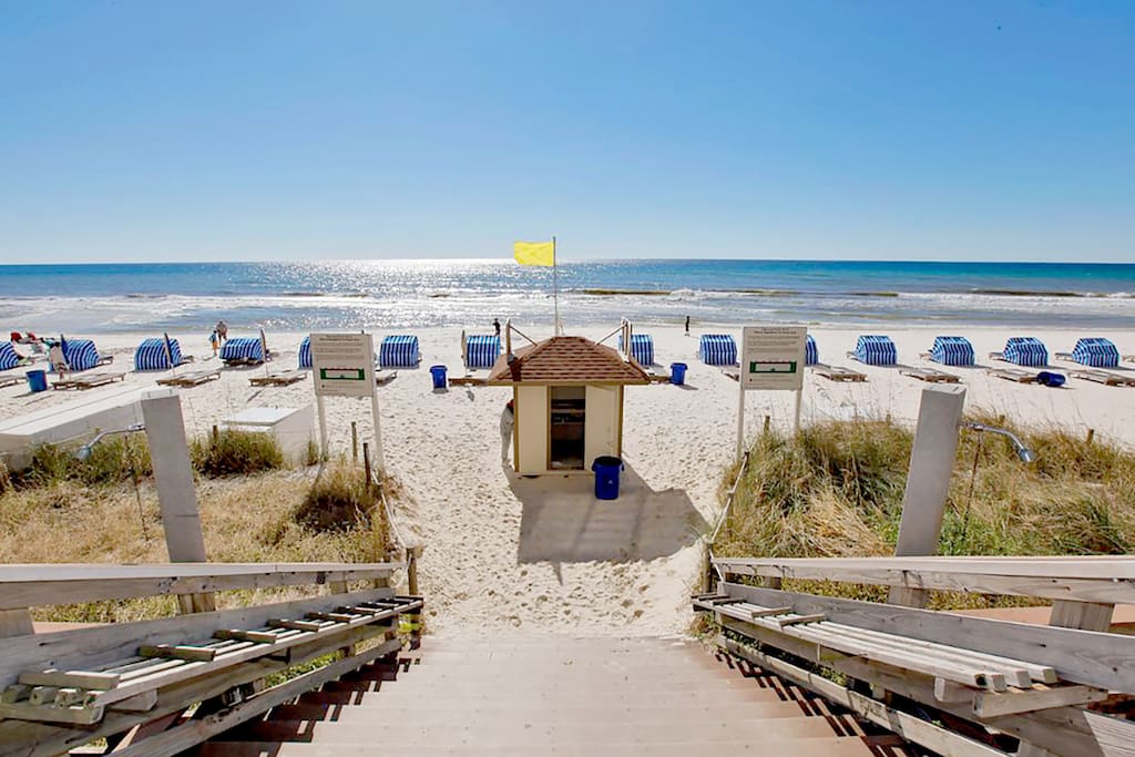 Beach access at the Tidewater