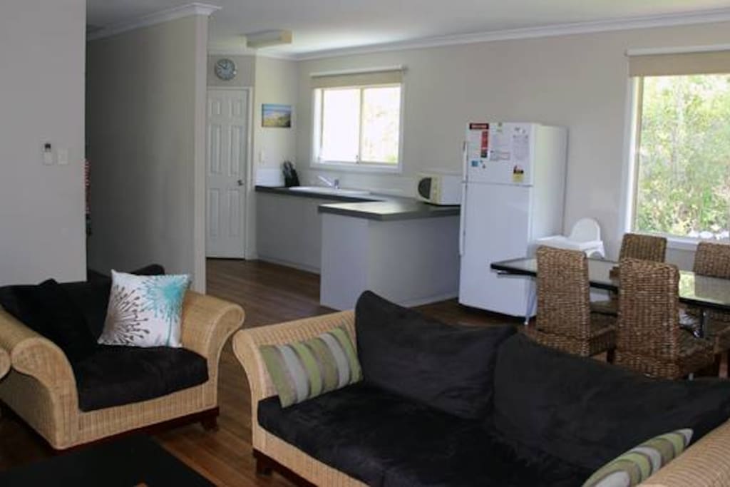 Open Kitchen/ lounge on top floor. Perfect to enjoy the view and great for family holidays.